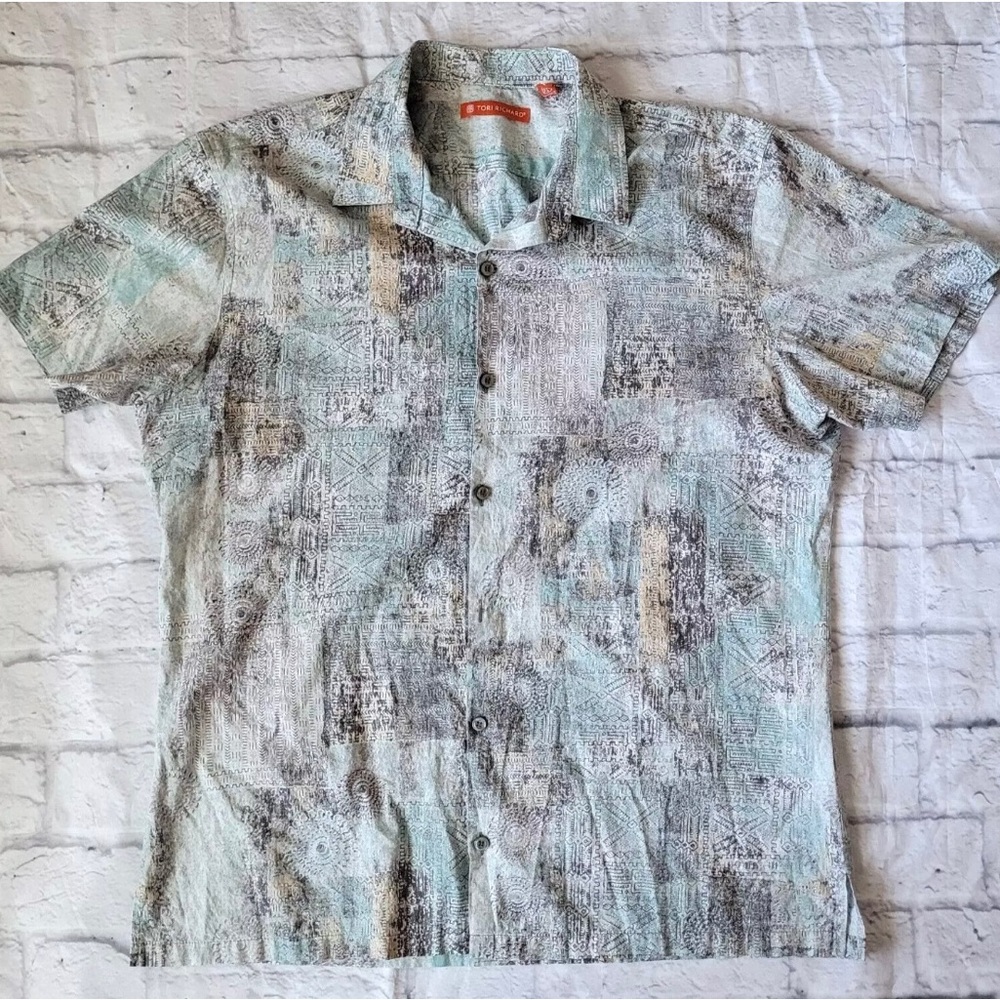 Vintage Tori Richard Hawaiian Button Up / Down Shirt Mens Size Large USA